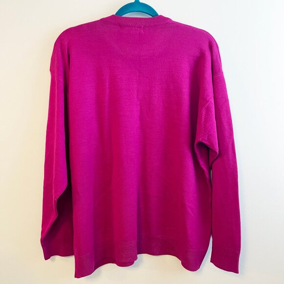 80s magenta vintage sweater size XXL - Picture 6 of 6